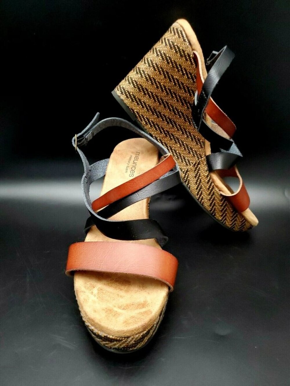 Maurices Eloise Wedge Sandals Strappy Comfort Memory Foam Women's Size 11 M